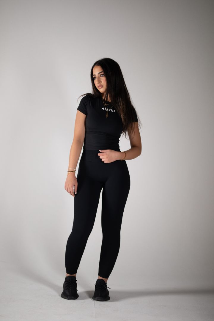 Black staple Tee