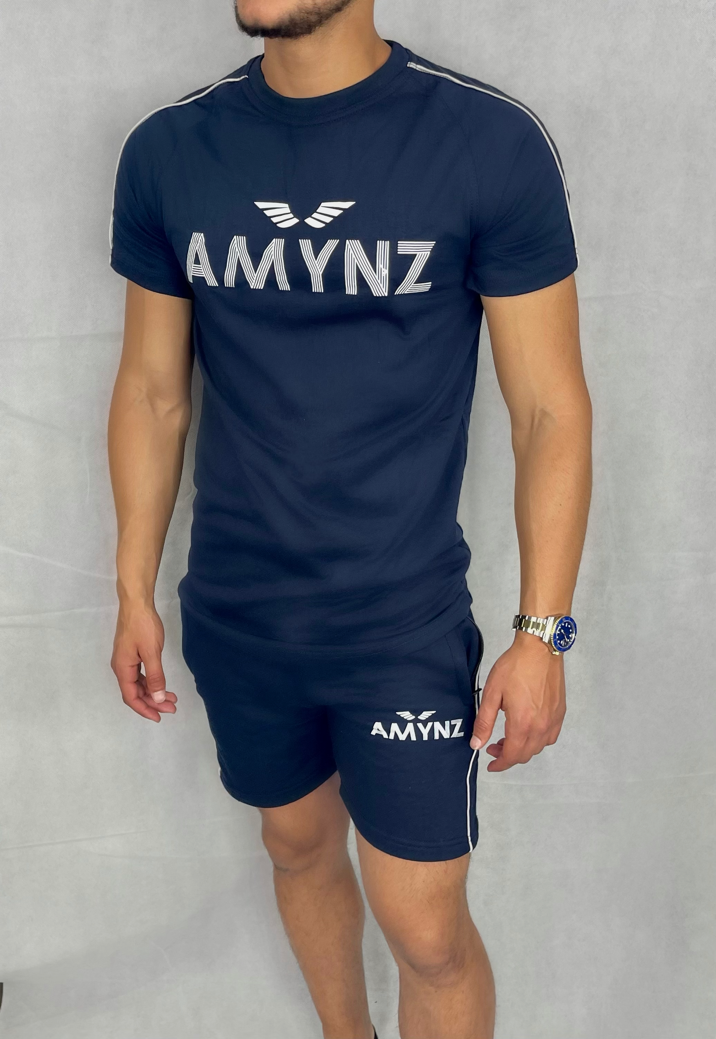 Lined AMYNZ T-Shirt - Navy