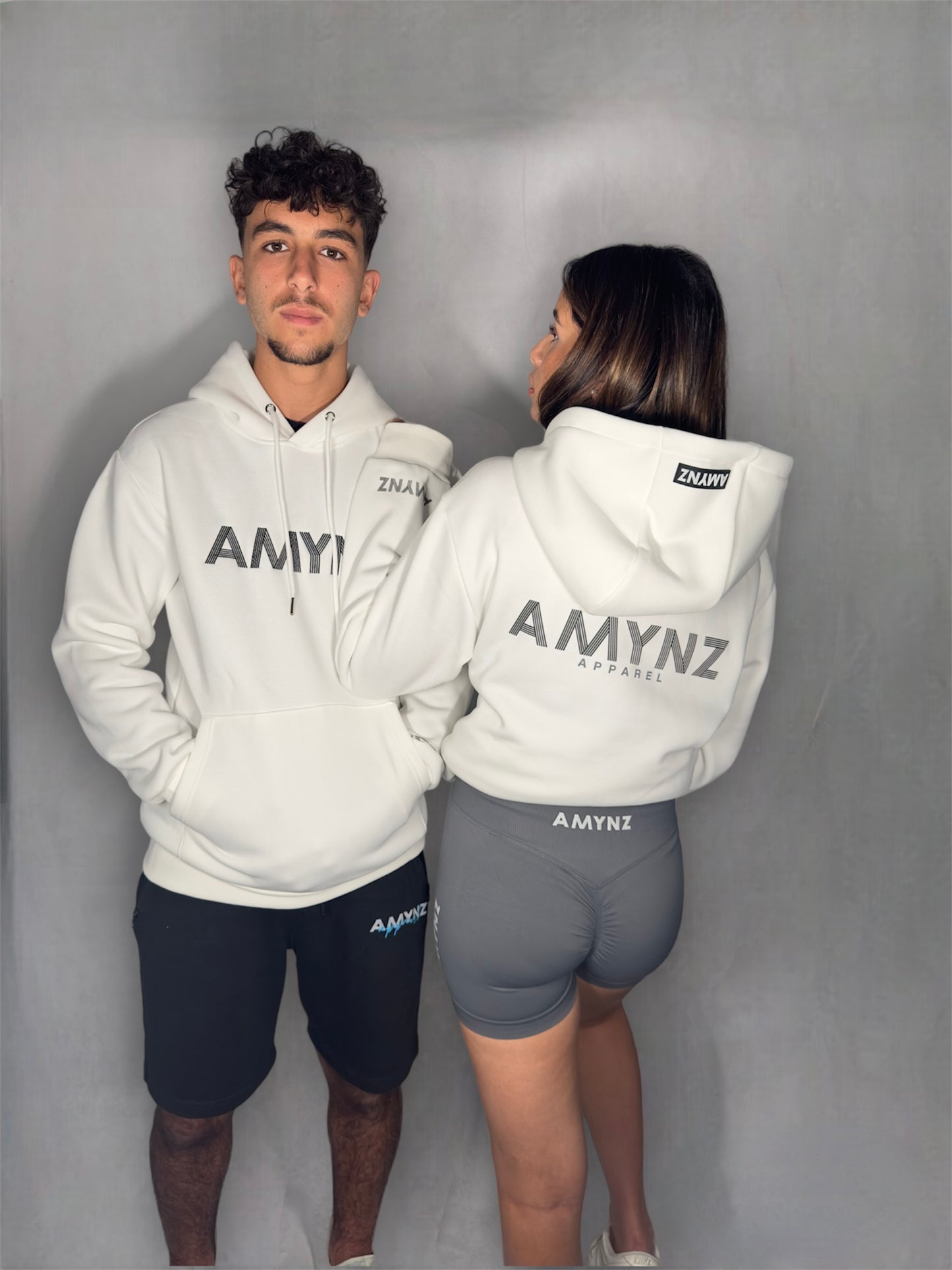 White statement Hoodie// AMYNZ Blend