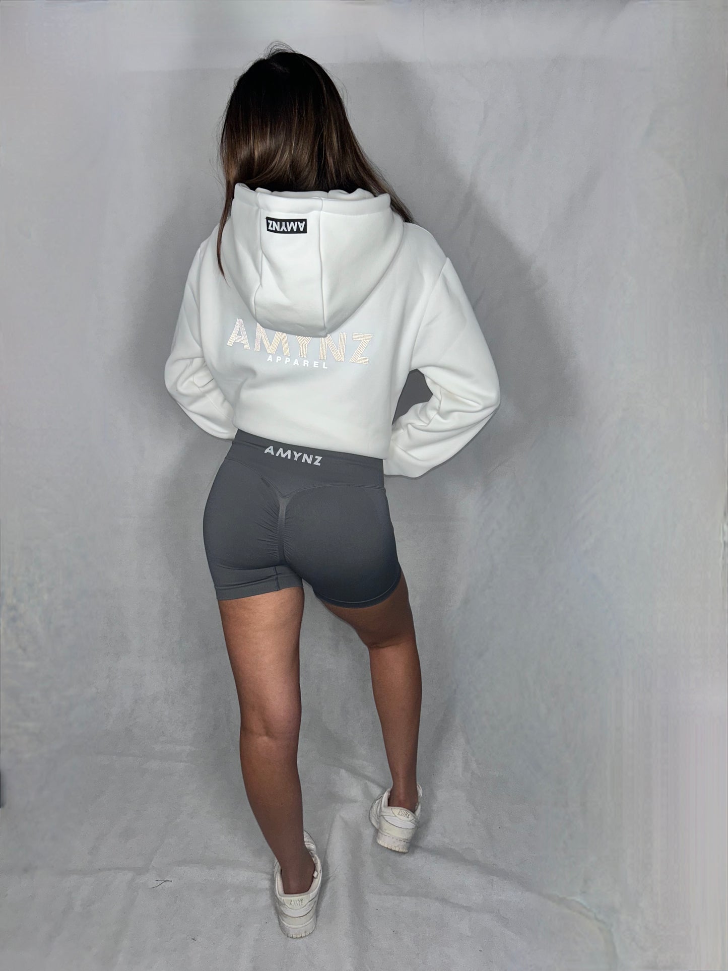 White statement Hoodie// AMYNZ Blend