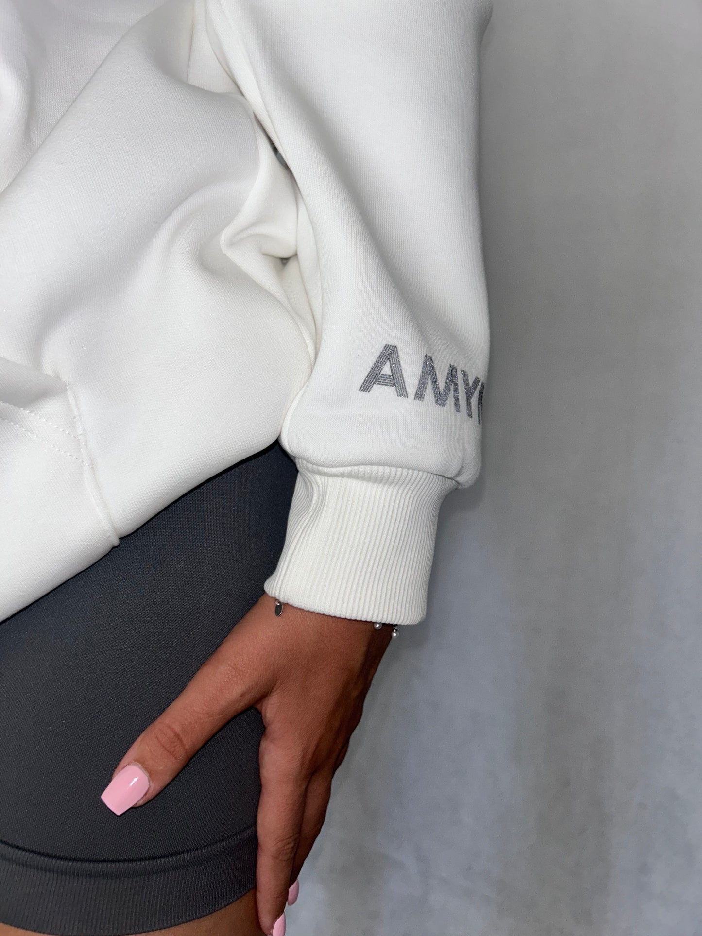 White statement Hoodie// AMYNZ Blend