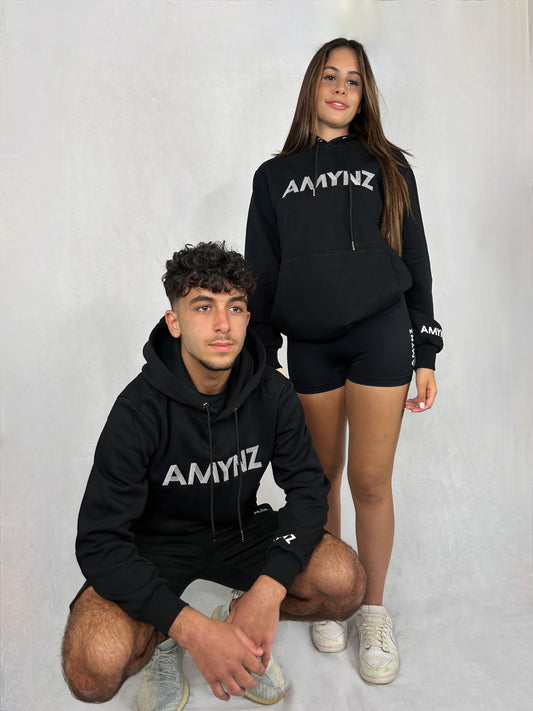 Black statement Hoodie// AMYNZ Blend